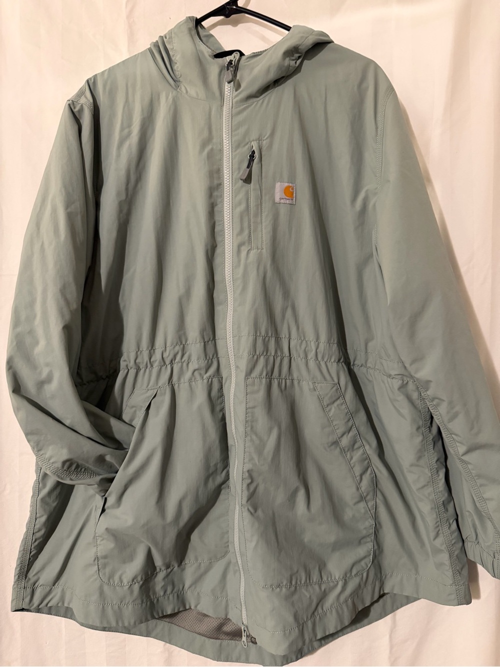 Carhartt Light Sage Green Hooded Shirt Jacket
